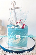 Торт Якорь – торты на день рождения от сутдии «Бискотто»